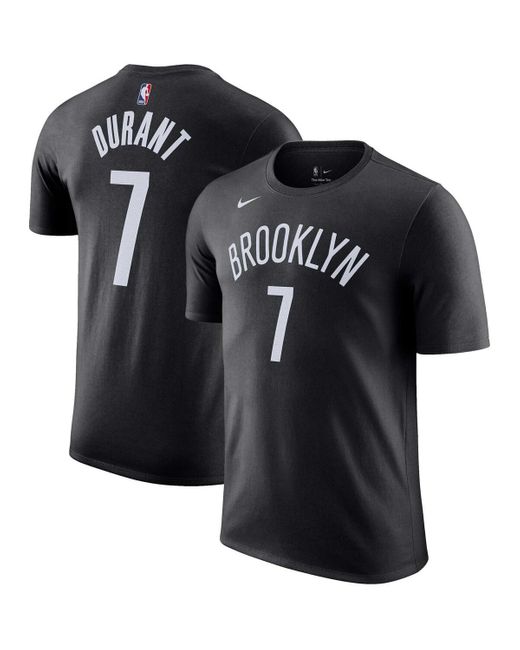 Nike Black Kevin Durant Brooklyn Nets Icon 2022/23 Name And Number T-shirt for men