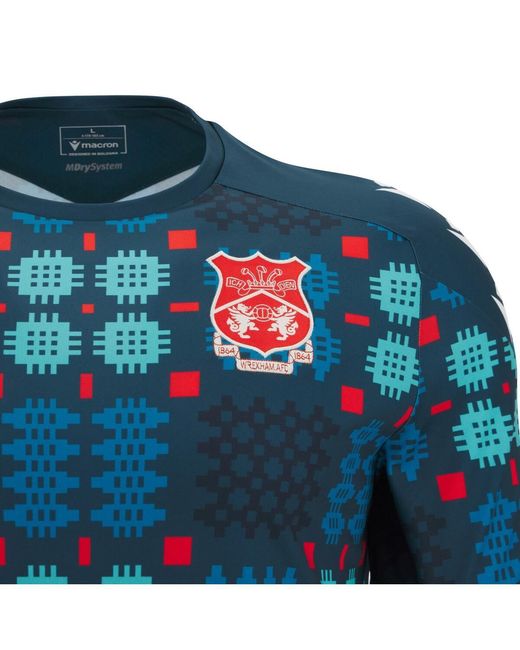 MACRON Blue Wrexham Warm-up Jersey for men