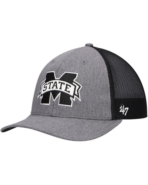 '47 Gray 47 Brand Mississippi State Bulldogs Carbon Trucker Adjustable Hat for men