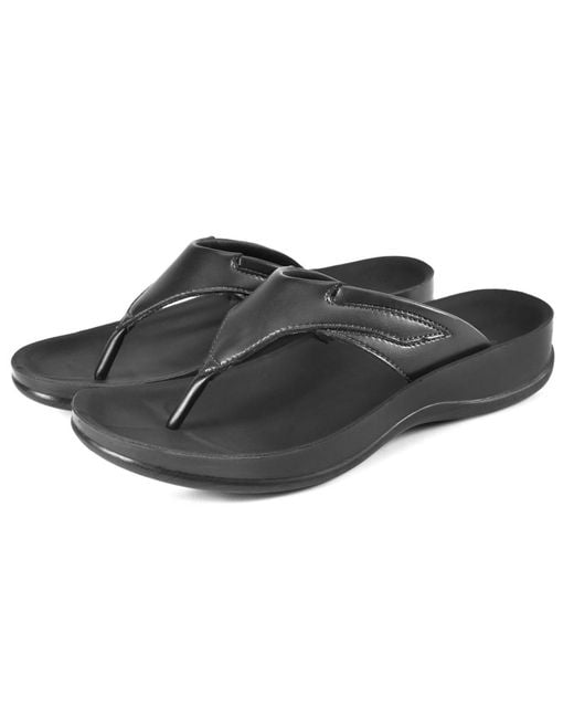 AEROTHOTIC Black Algiz Comfortable Sandal