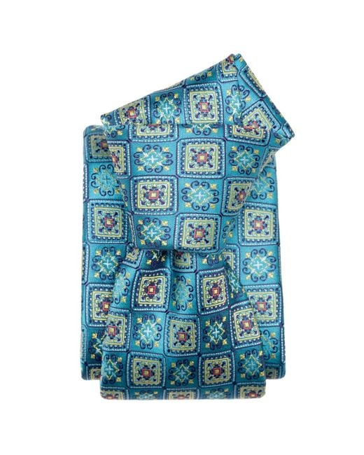 Elizabetta Blue Big & Tall De Sica- Silk Jacquard Tie for men