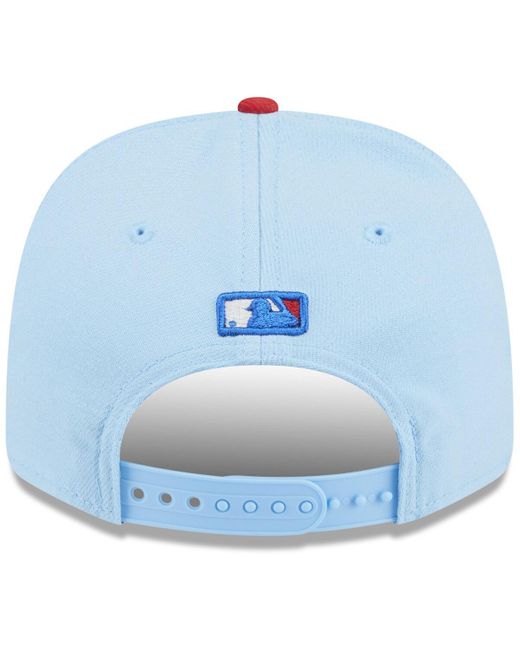 KTZ Light Blue/red Los Angeles Angels 2025 Fourth Of July 9seventy Adjustable Hat for men