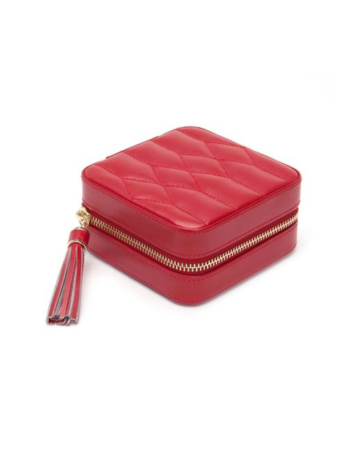 Wolf Caroline Zip Travel Jewelry Case in Red Lyst
