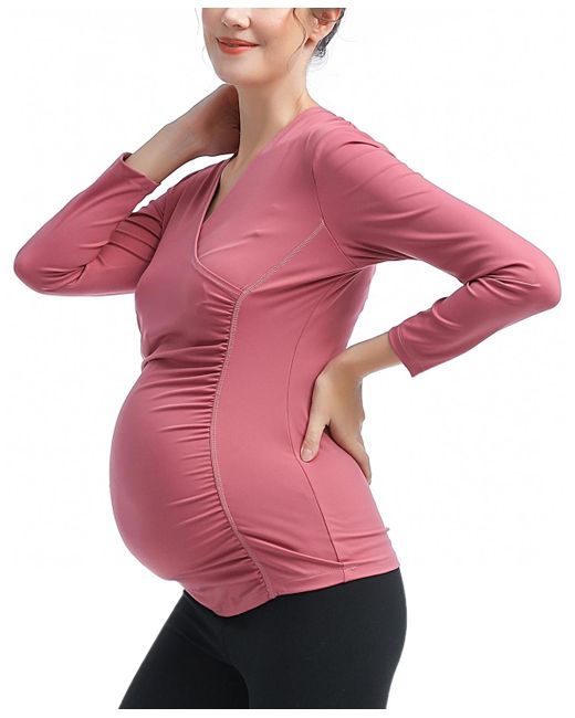 Kimi + Kai Pink Kimi + Kai Maternity Essential Nursing Active Top