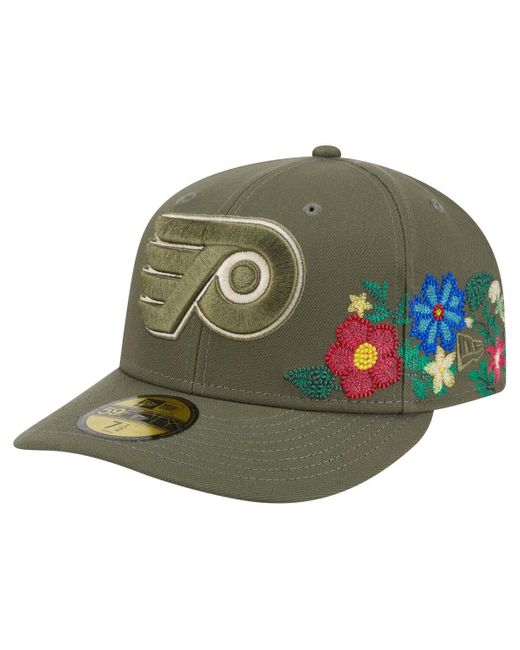 KTZ Green Philadelphia Flyers Tonal Florals 59fifty Fitted Hat for men