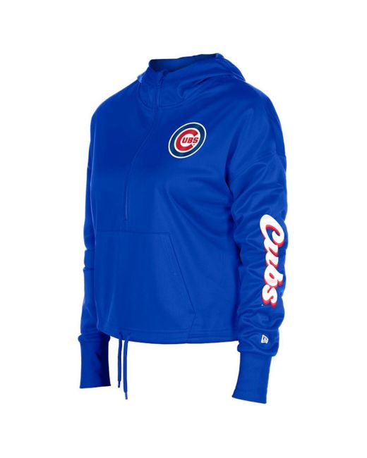 KTZ Blue Chicago Cubs Half-zip Hoodie