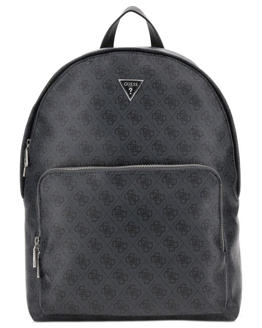 Guess Black Vezzola Compact Logo Backpack for men