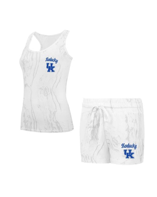 Concepts Sport White Kentucky Wildcats Quartz Tank Top Shorts Set
