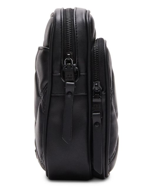 Steve Madden Black Drakee Quilted Small Crossbody Bag