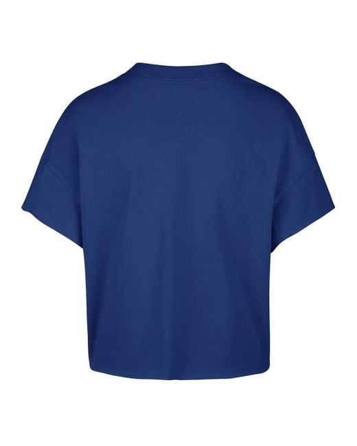 '47 Blue New York Knicks Elation Oversized Notch Neck T-shirt