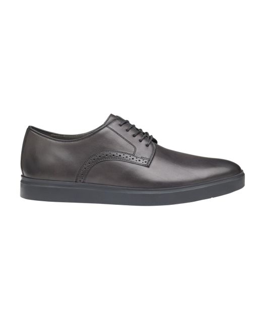 Johnston & Murphy Black Brody Plain Toe Lace Up Dress Casual Shoes for men