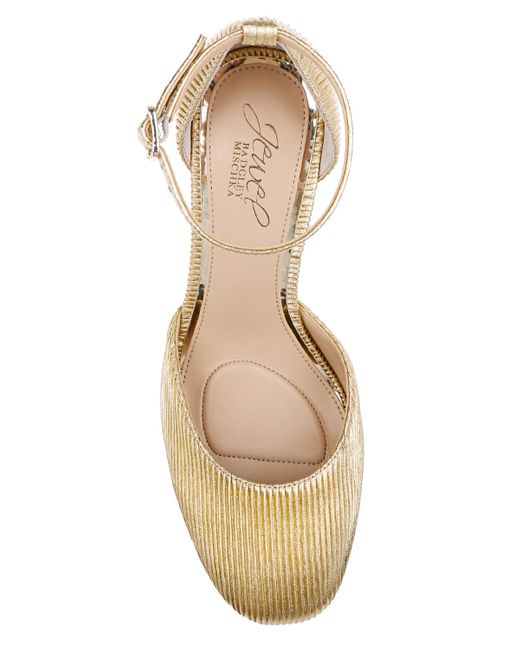 Badgley Mischka Metallic Stephanie Closed Toe Platform Pumps