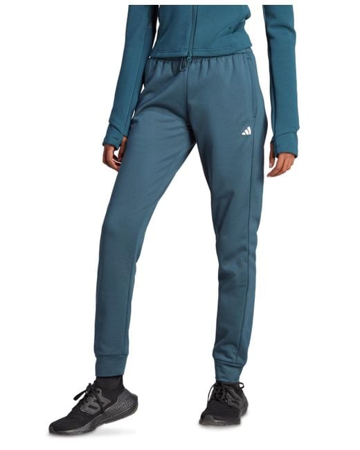 Adidas Blue Game & Go Moisture-wicking Performance Fleece jogger Pants
