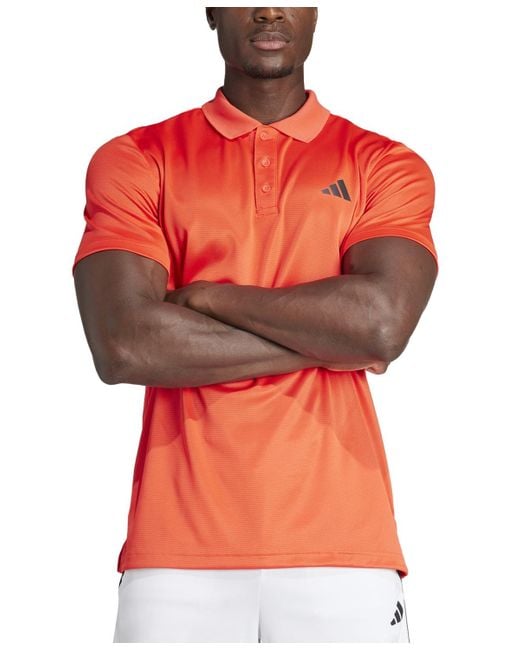 Adidas Orange Essentials Aeroready Training Polo Shirt for men