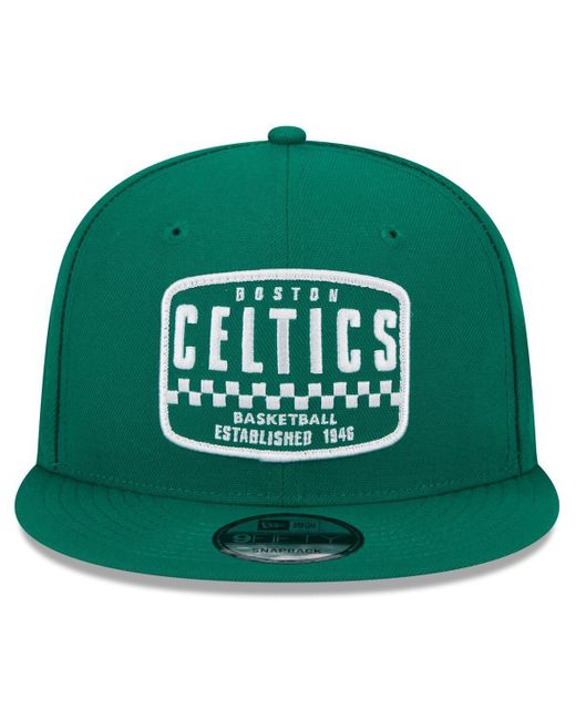 KTZ Green Boston Celtics 2024 Nba All-star Game Rally Drive Finish Line Patch 9fifty Snapback Hat for men