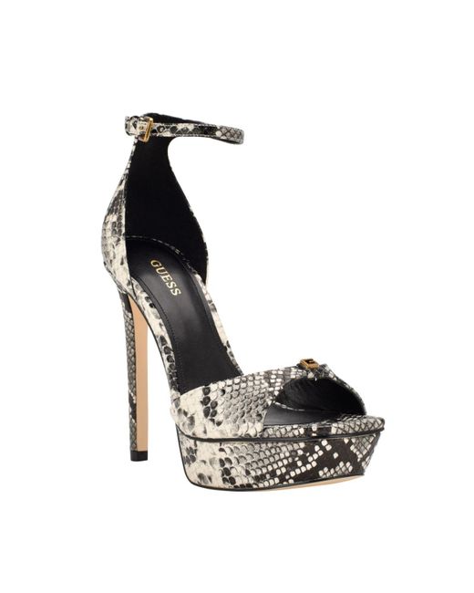 Guess Ellsyn Dress Sandals in White Lyst