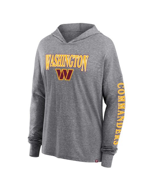 Fanatics Washington Commanders Classic Outline Pullover Hoodie in Gray