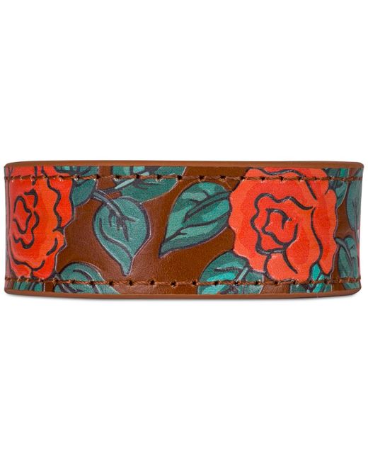Patricia Nash Red Ambra Leather Cuff Bracelet