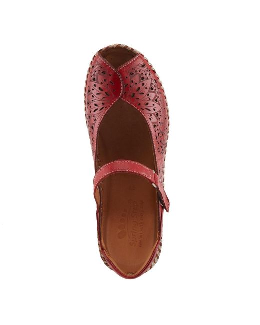 Spring Step Red Santonio Wedges