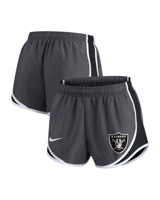 Nike Charcoal Las Vegas Raiders Logo Performance Tempo Shorts in Black ...