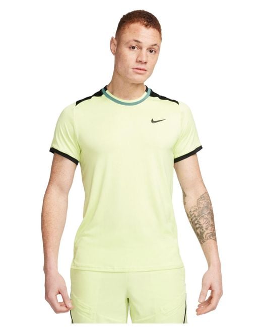Nike Green Advantage Dri-fit Logo Tennis T-shirt for men