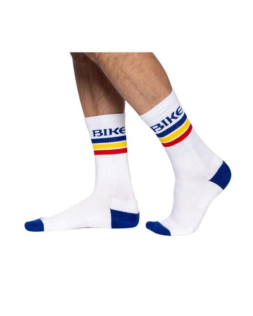 Bike Athletic Blue Crew Socks