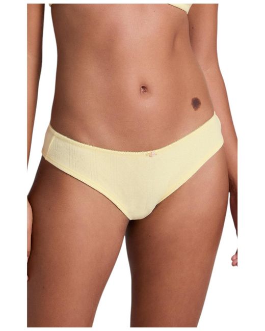 Hunkemöller Yellow Pointelle Brazilian