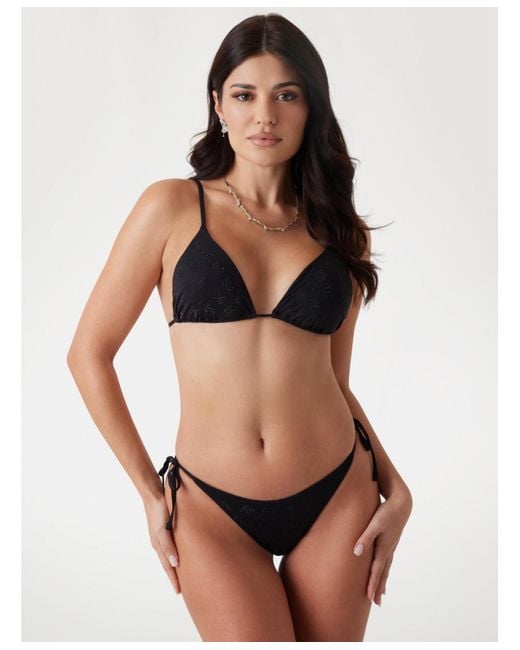 Guess Black Quattro G String Bikini Bottoms