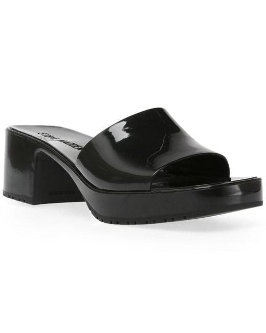 Steve Madden Black Harlin Jelly Block-heel Sandals