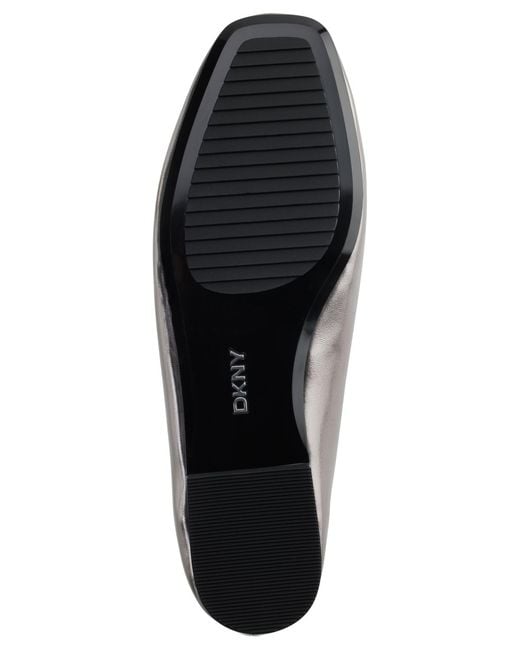 DKNY White Dace Mary Jane Ballet Flats