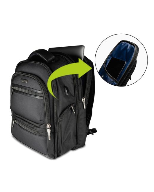 Kenneth Cole Black Tsa Checkpoint-friendly 17" Laptop Backpack