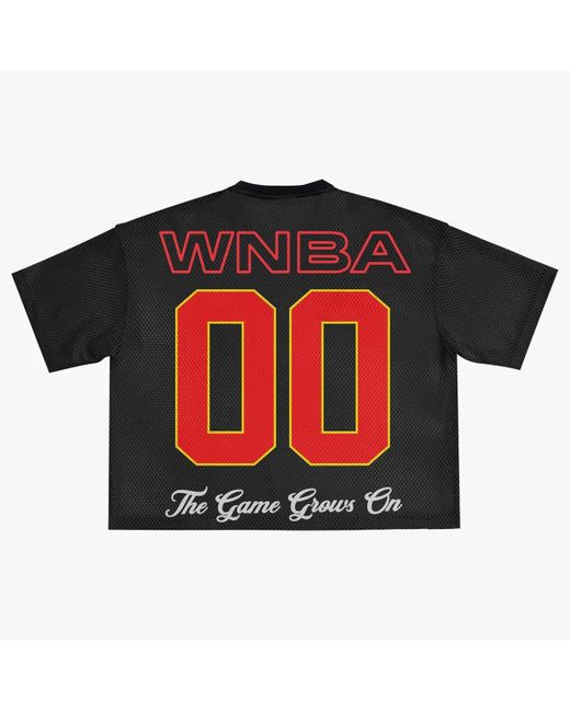 round21 Black And Indiana Fever Oversized Mesh Boxy Top