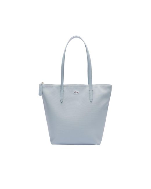 Lacoste Small Shoulder Tote Bag in Blue | Lyst