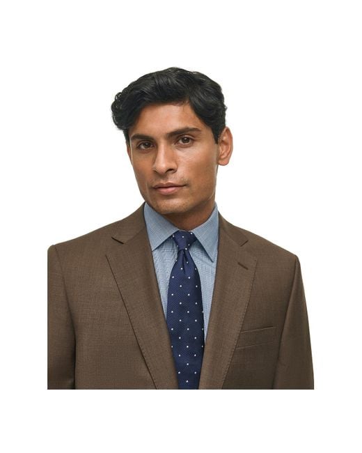 Brooks Brothers Brown Classic-fit Wool-blend Suit Jacket for men