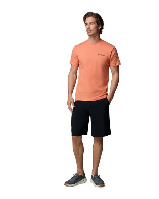 Columbia Red Pfg Trawling Graphic T-shirt for men