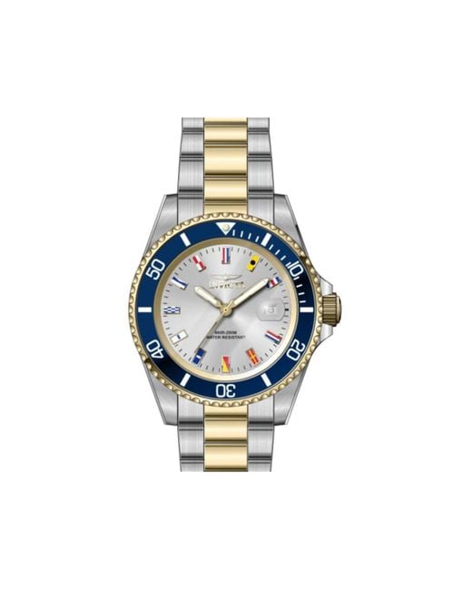 INVICTA WATCH Black 49887 Pro Diver Quartz 3 Hand Silver Dial Watch for men