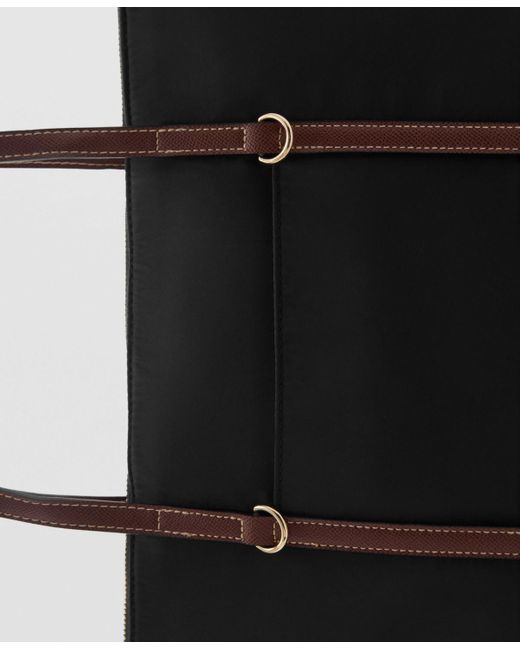 Mango Black Double Handle Shopper Bag