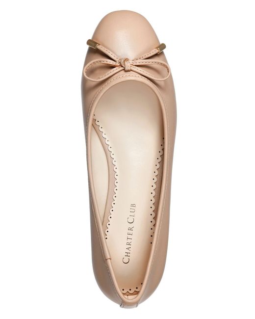 Charter Club Liyaa Ballet Flats, Created For Macy's in Natural | Lyst Canada