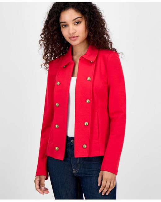 Nautica Red Open-front Captain's Jacket