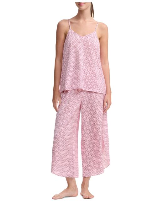 Splendid 2-pc. Printed Cropped Pajamas Set in Pink | Lyst