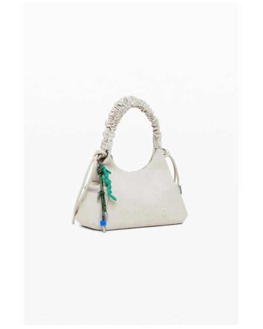 Desigual White Medium 3d Logo Bag