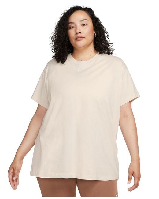 Nike White Plus Size Active Sportswear Essential Logo T-shirt