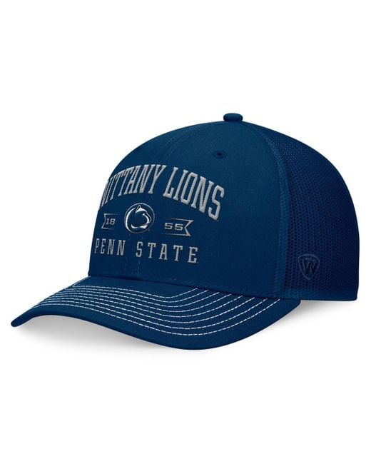 Top Of The World Blue Navy Penn State Nittany Lions Carson Trucker Adjustable Hat for men