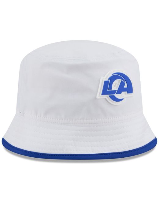 KTZ White Los Angeles Rams 2025 Nfl Training Camp Stretch Bucket Hat for men