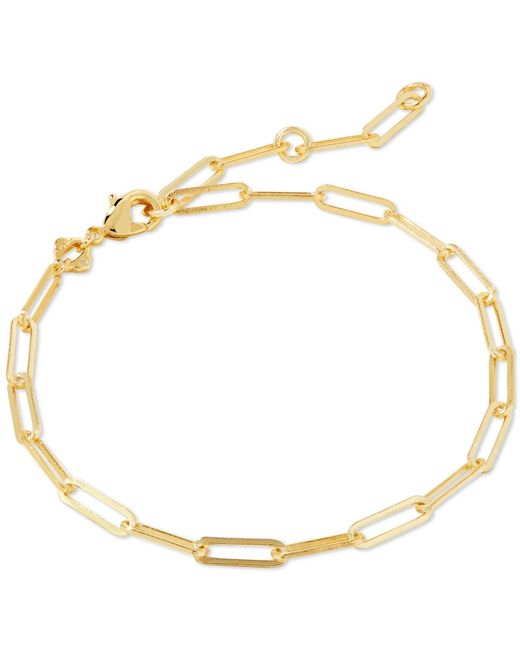 Kendra Scott Metallic Rhodium-plated Paperclip Chain Link Bracelet