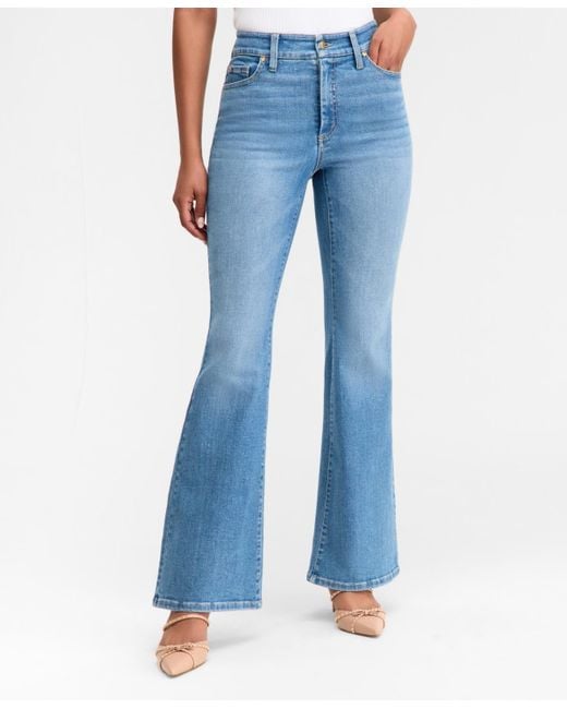 INC International Concepts Blue High-rise Flare-leg Jeans