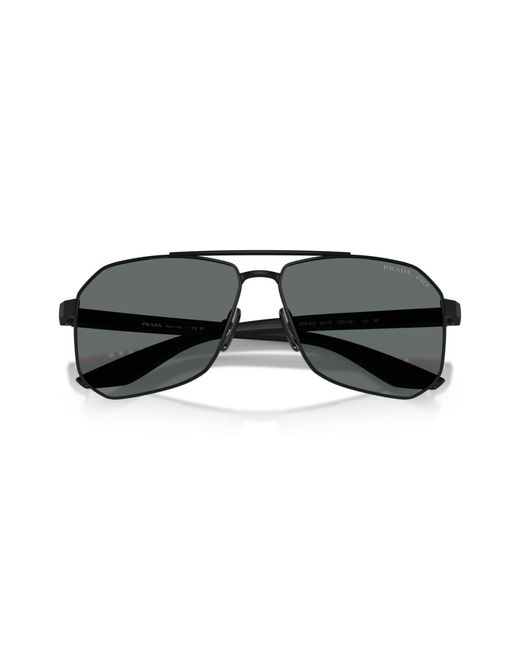 Prada Linea Rossa Black Polarized Sunglasses for men