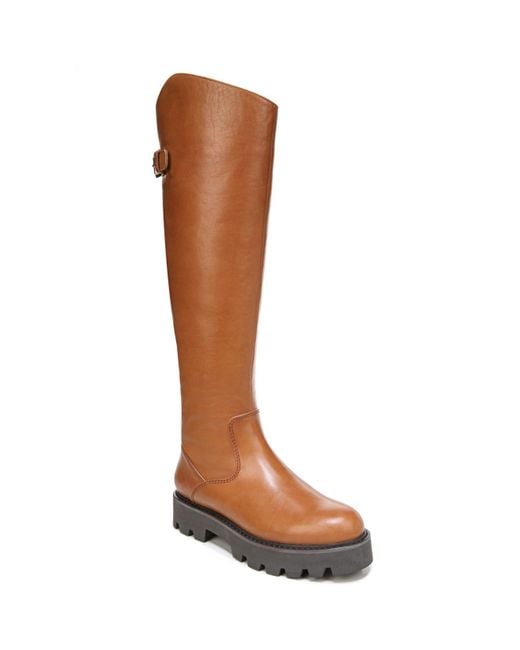 Franco Sarto Leather Balinboot Wide Calf High Shaft Boots in Cognac ...
