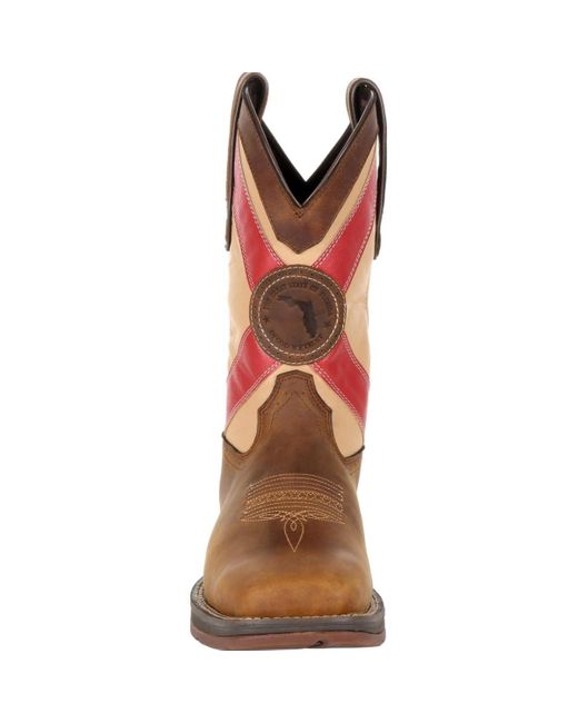 Durango Brown Rebel By Florida State Flag Western Boot for men