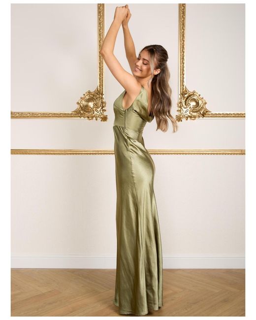 cowl back satin bridesmaid dress Six Stories Cowl Back Satin Bridesmaid Dress